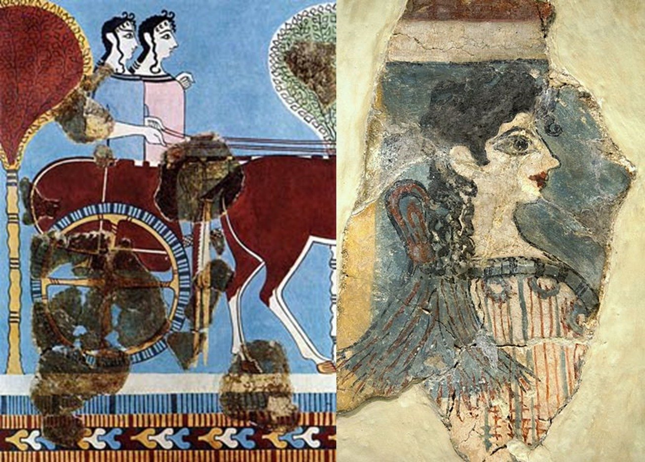 Mycenaean and Minoan frescoes