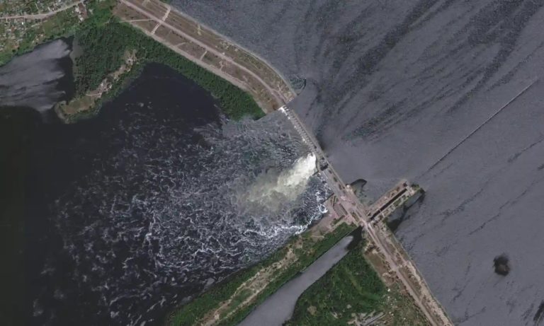 Massive Dam Destroyed at Russia-Ukraine War Zone