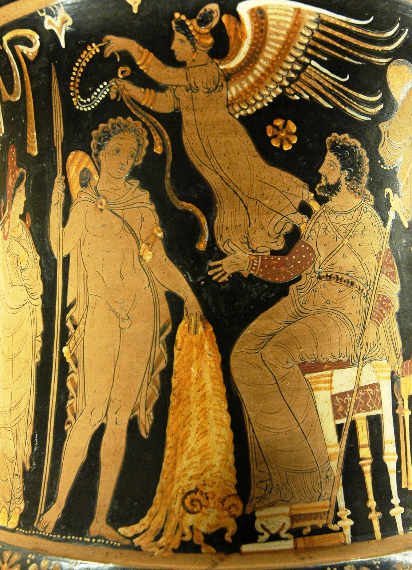 Depiction of Jason presenting the Golden Fleece to King Pelias