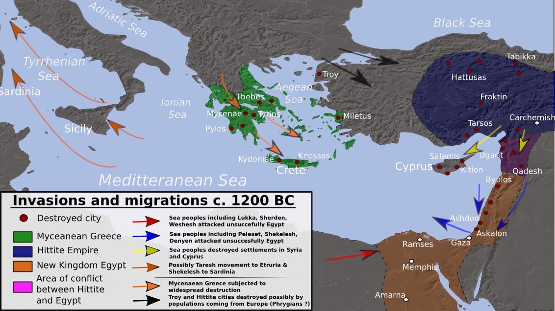Bronze age invasion map