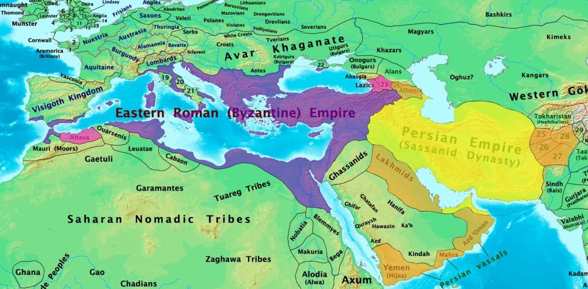 Byzantine Sassanid map