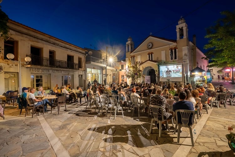 Film Screening in Agia Anna, Evia, Greece. 