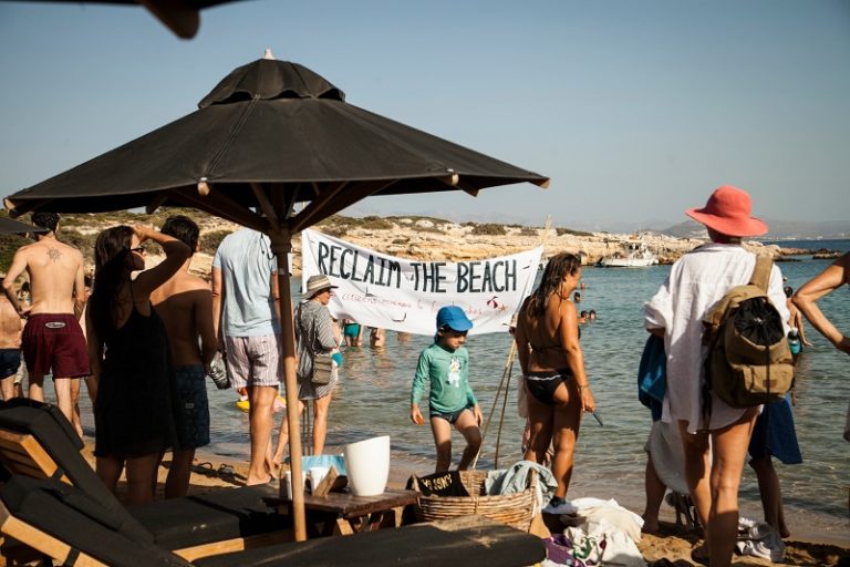 Reclaim The Beach! Greeks Protest Against Sunbeds and Umbrellas