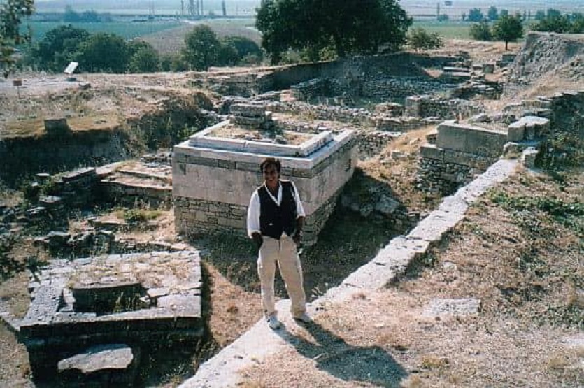 Actor Thaao Penghlis at the ruins of Troy.
