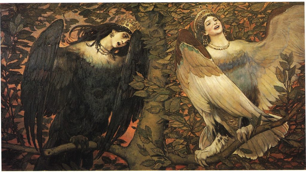 Sirin and Alkonost, painting by Viktor Vasnetsov