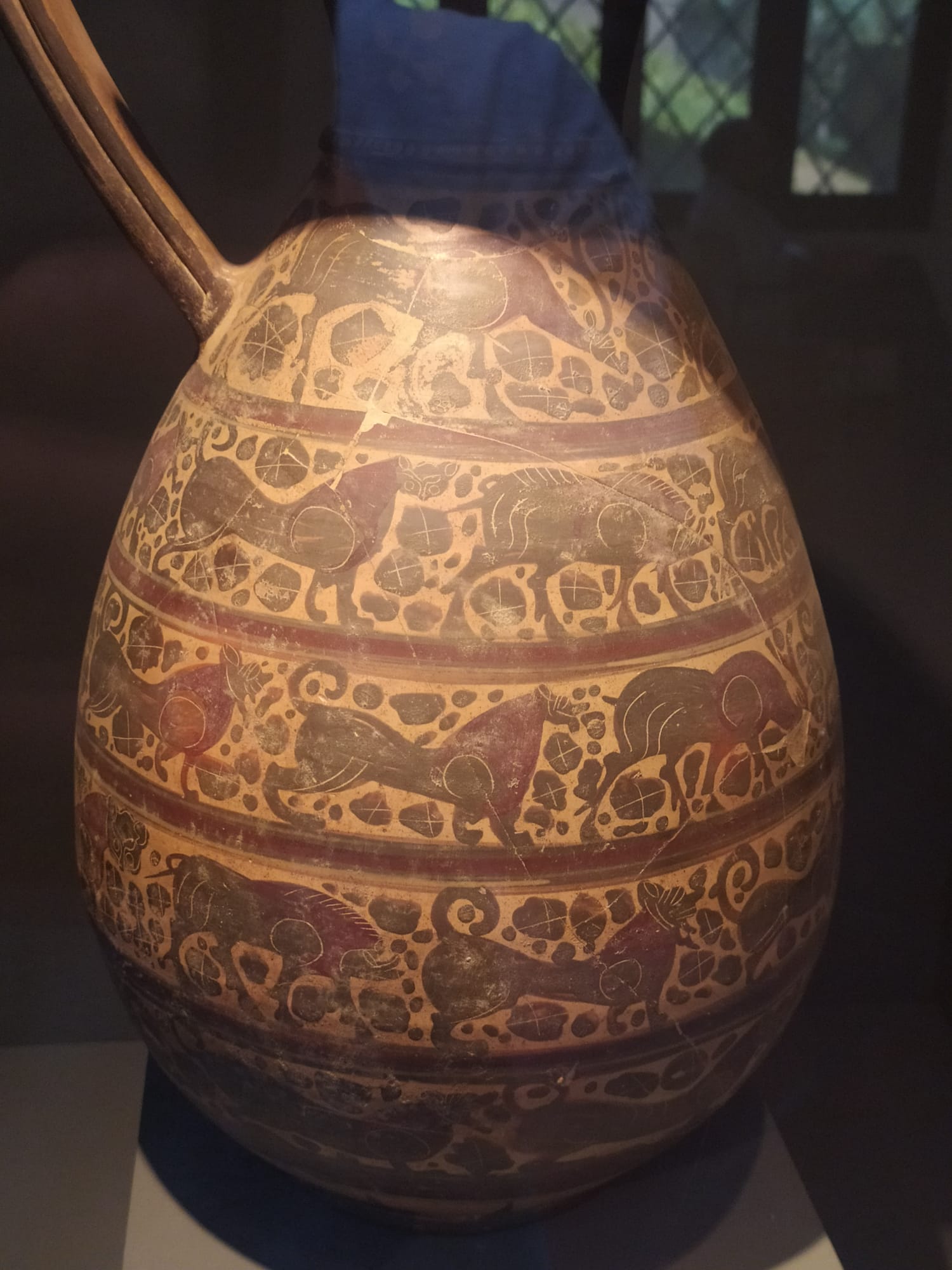 etruscan red and black vase