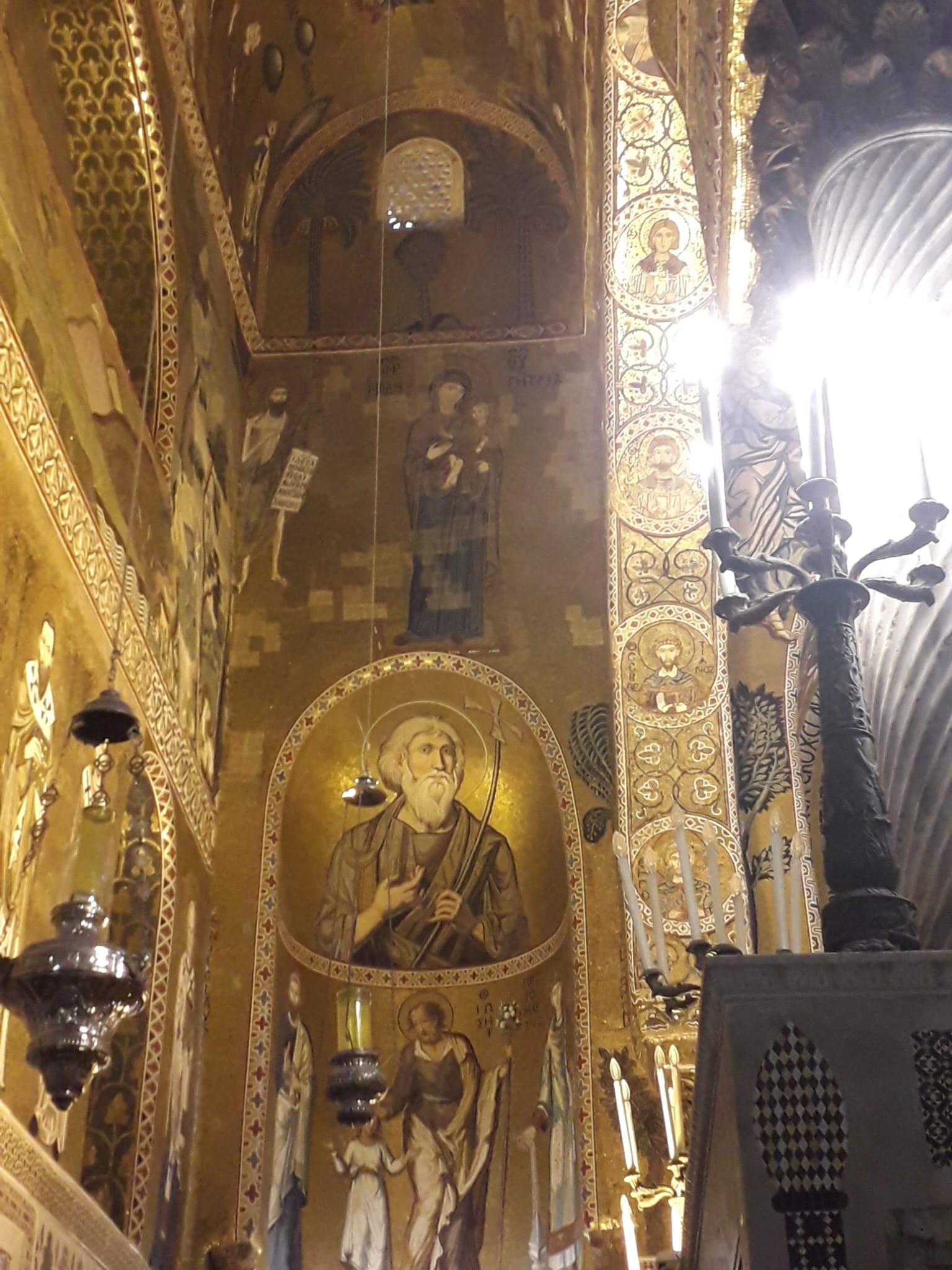 church interior and mosaics