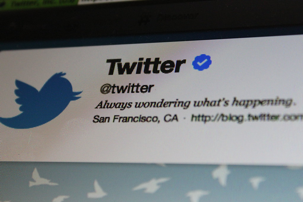 screenshot of Twitter bio of the social media company Twitter
