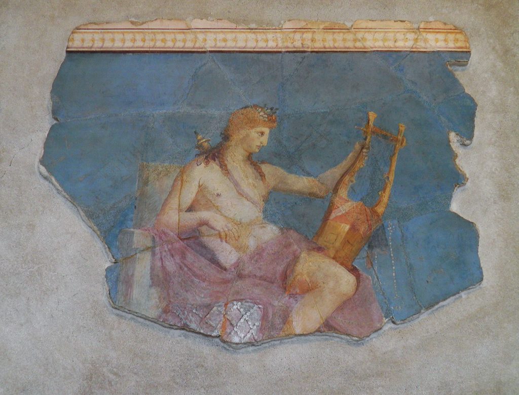 Greek God Apollo, Fresco 