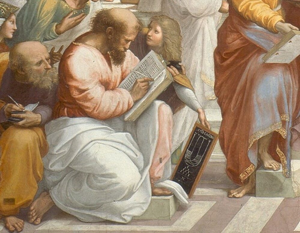 Depiction of Pythagoras from School of Athens, by Raphael, 1511