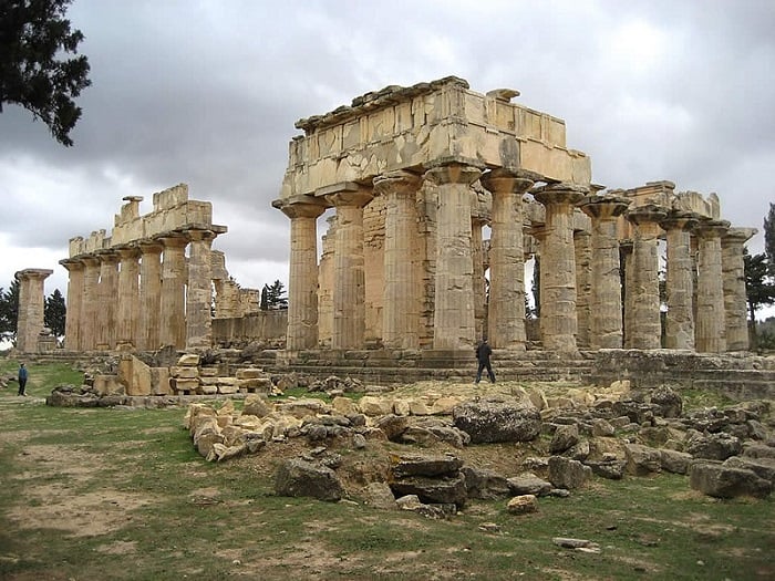 The ancient Greek temple of Zeus at Cyrene, Libya