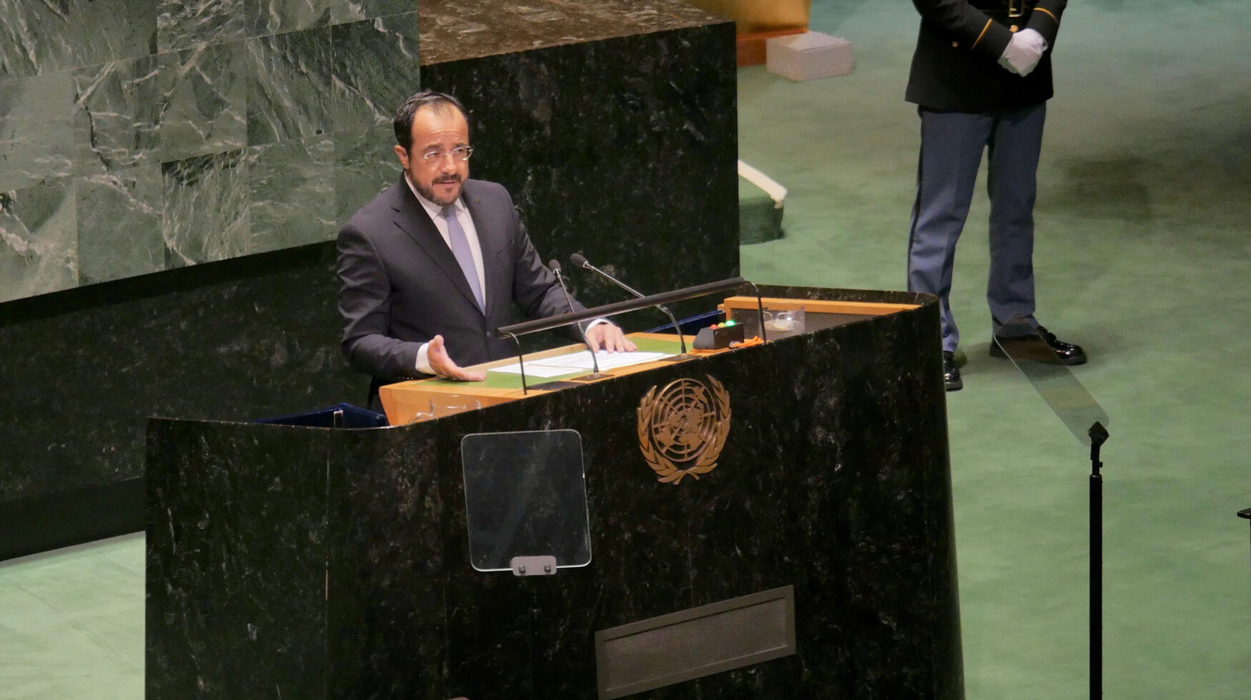 Cyprus' President Nikos Christodoulides addressed Erdogan at the 78th session of the UN General Assembly