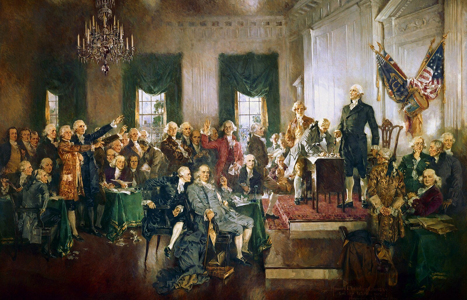 Scene at the Signing of the Constitution of the United States, painting 