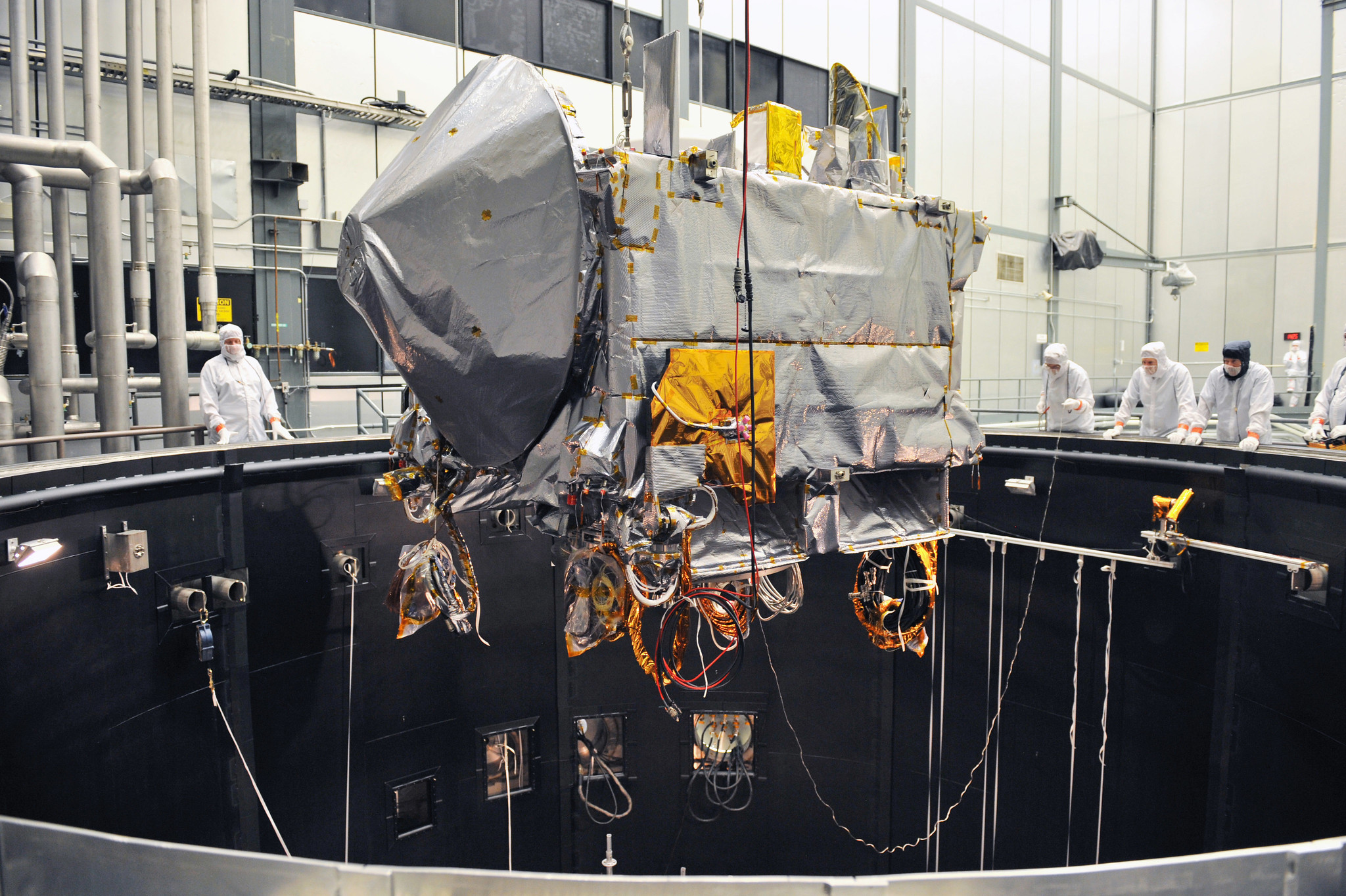 NASA's OSIRIS-REx spacecraft in thermal vacuum testing