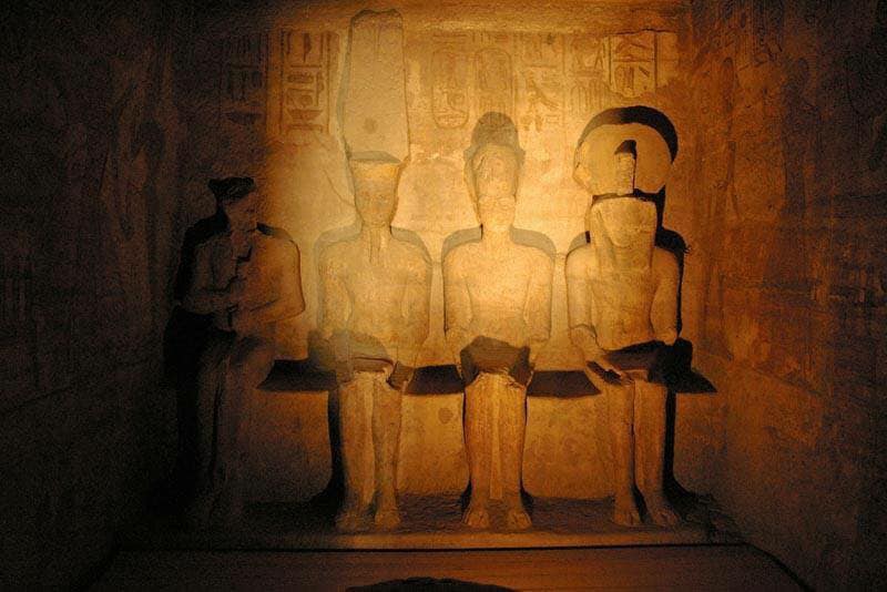Sculpture of King Ramesses II, Ra-Horakhty, Amun Ra and Ptah