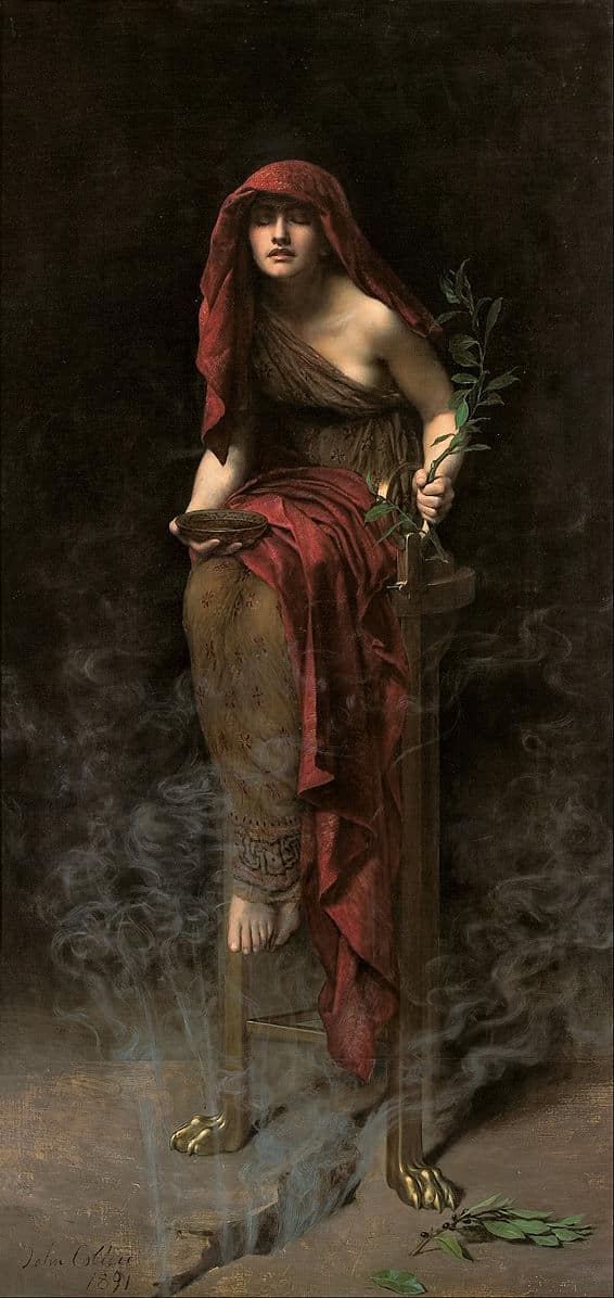 John Collier, Priestess of Delphi, 1891.