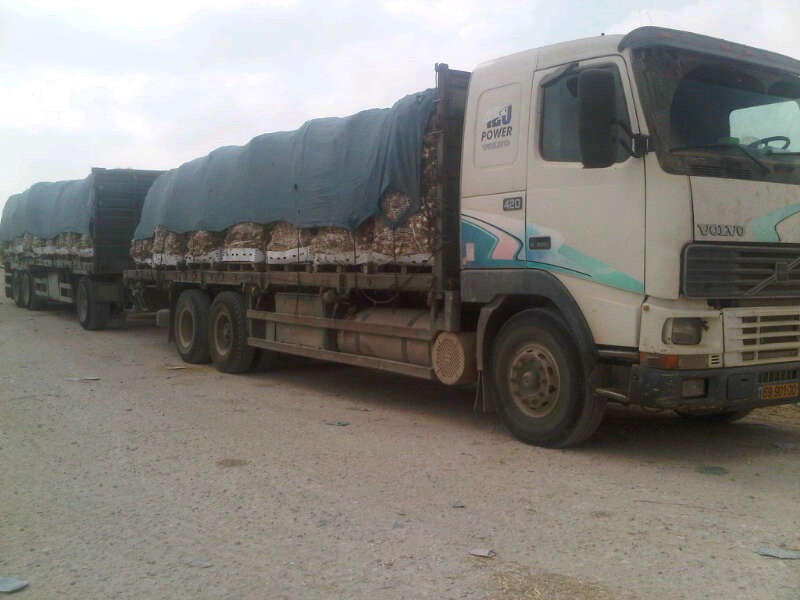 Truck carrying humanitarian supplies to Gaza