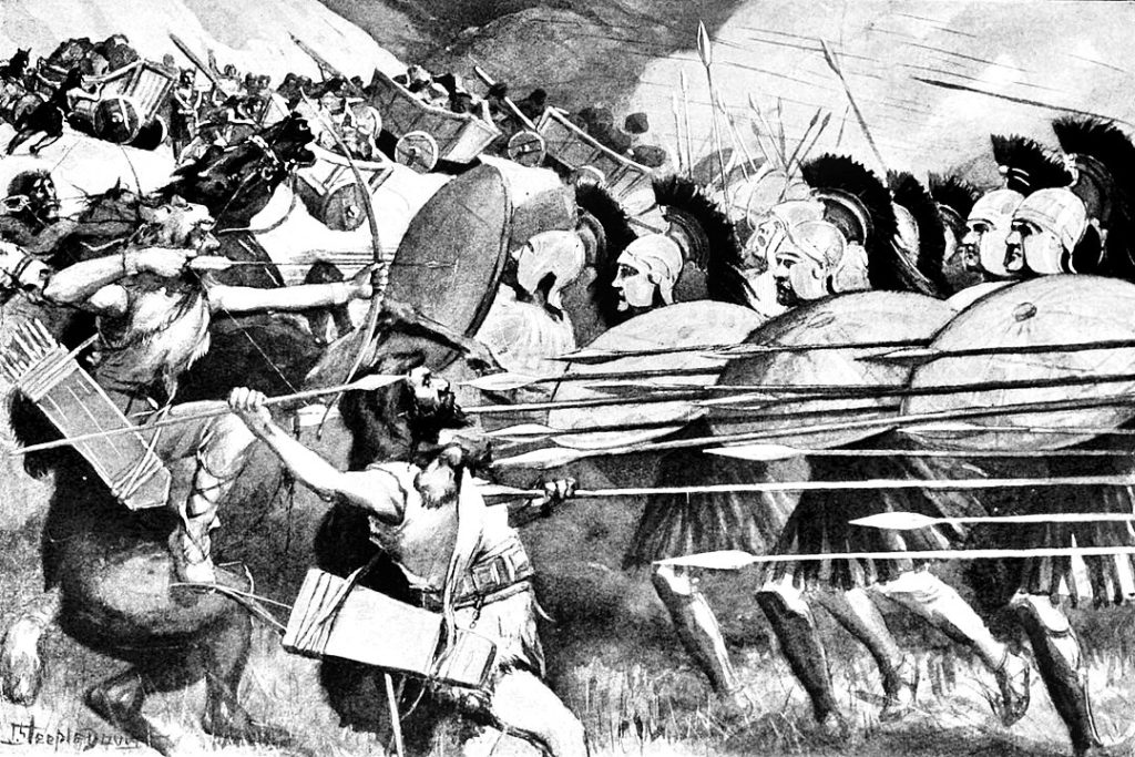 Ancient Greek warfare tactics were based on the phalanx formation 