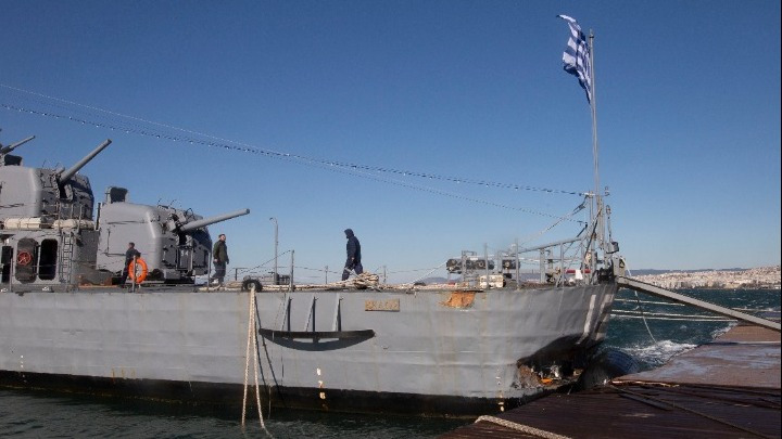 Velos Greek warship 