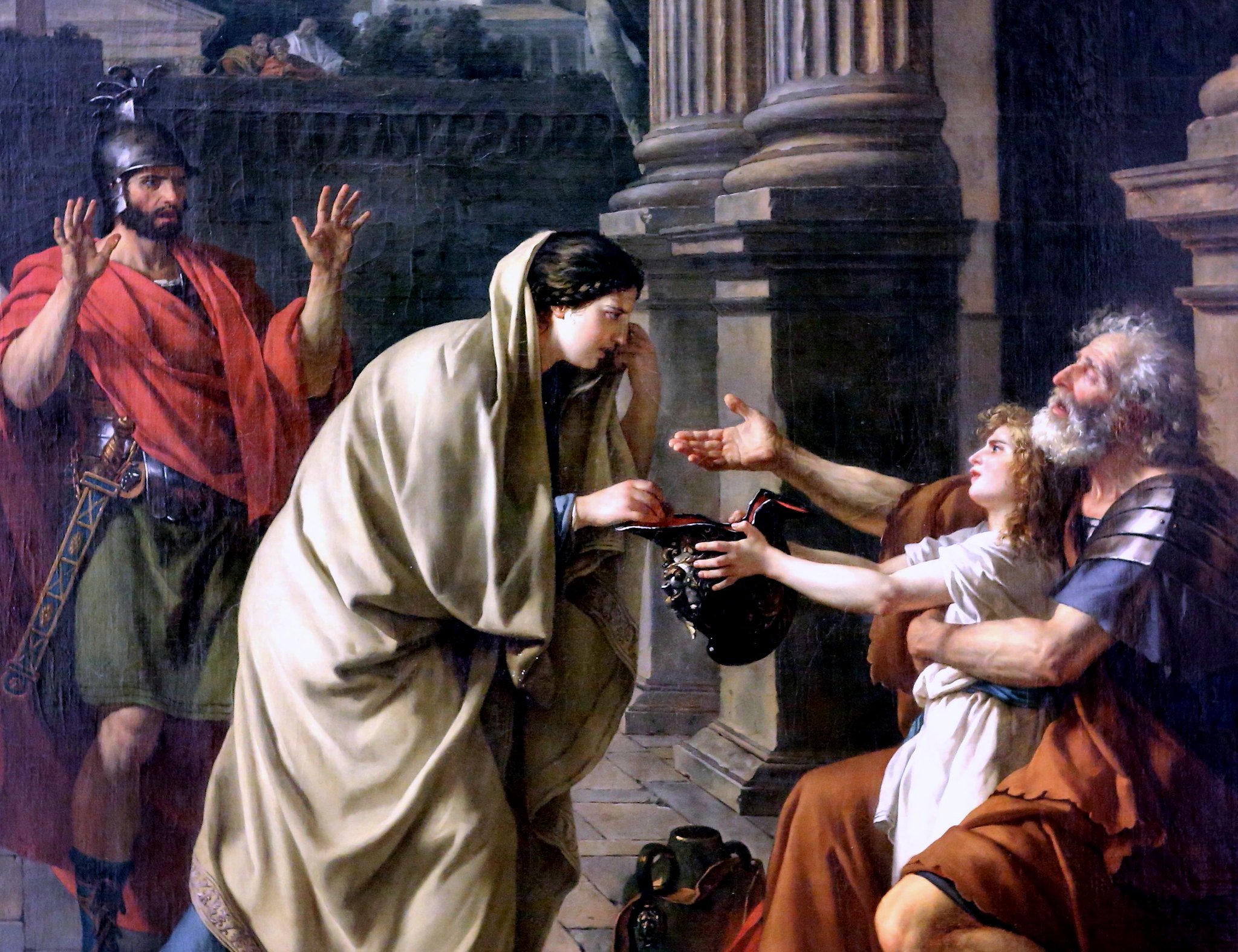 Belisarius begging for Alms, painted by Jacques-Louis David.