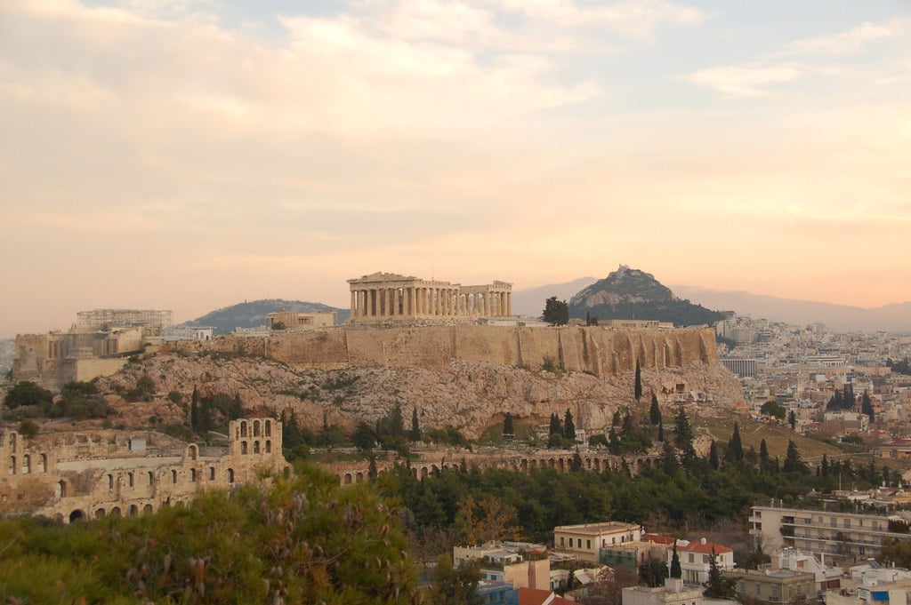L'Acropole d'Athènes au lever du soleil