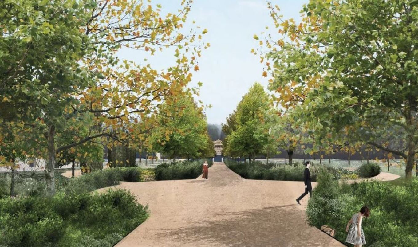 Artist's impression of the main pathway after renovation. 