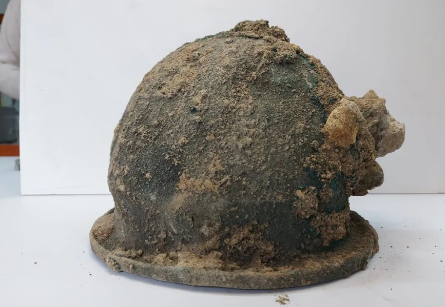 Experts suggest that Greek soldiers might have stolen this piece of armor from Etruscan forces during the Battle of Alalia, before moving to modern-day Italy.