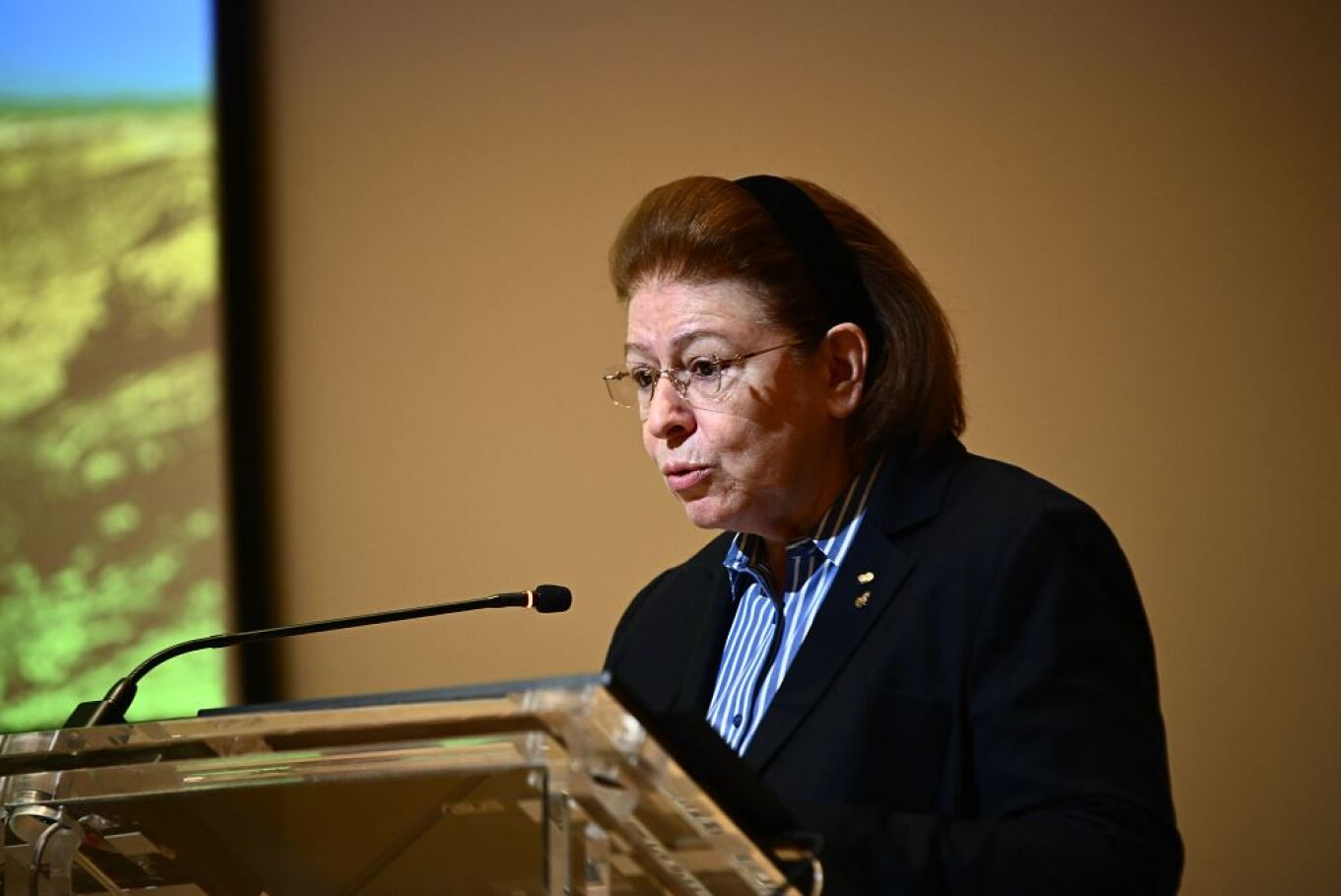 Greece's Minister of Culture, Lina Mendoni. 