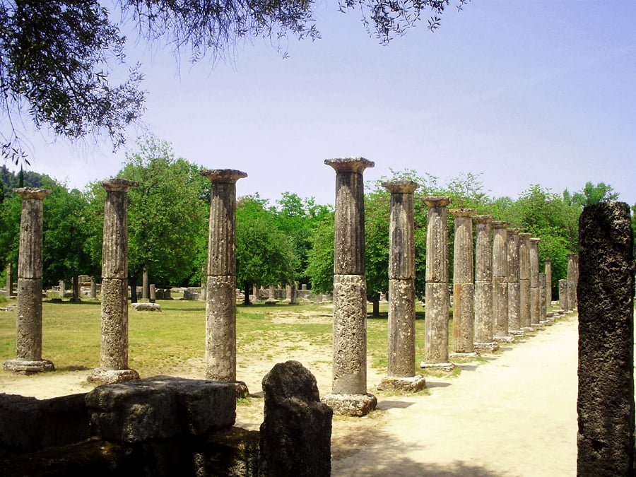 Ancient Olympia Gym remains