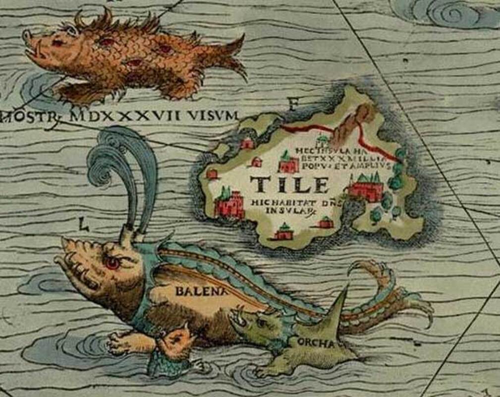Depiction of the Island of Thule from the Carta Marina