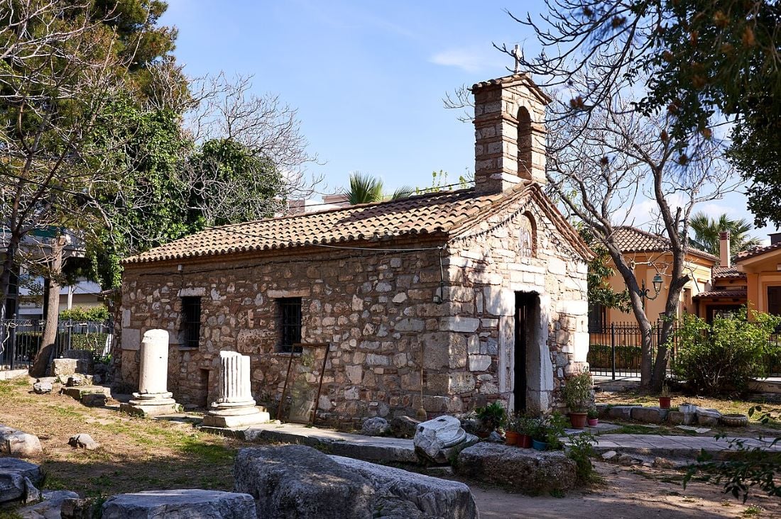 Saint Zacharias church in Elefsina Greece built on ancient Greek site