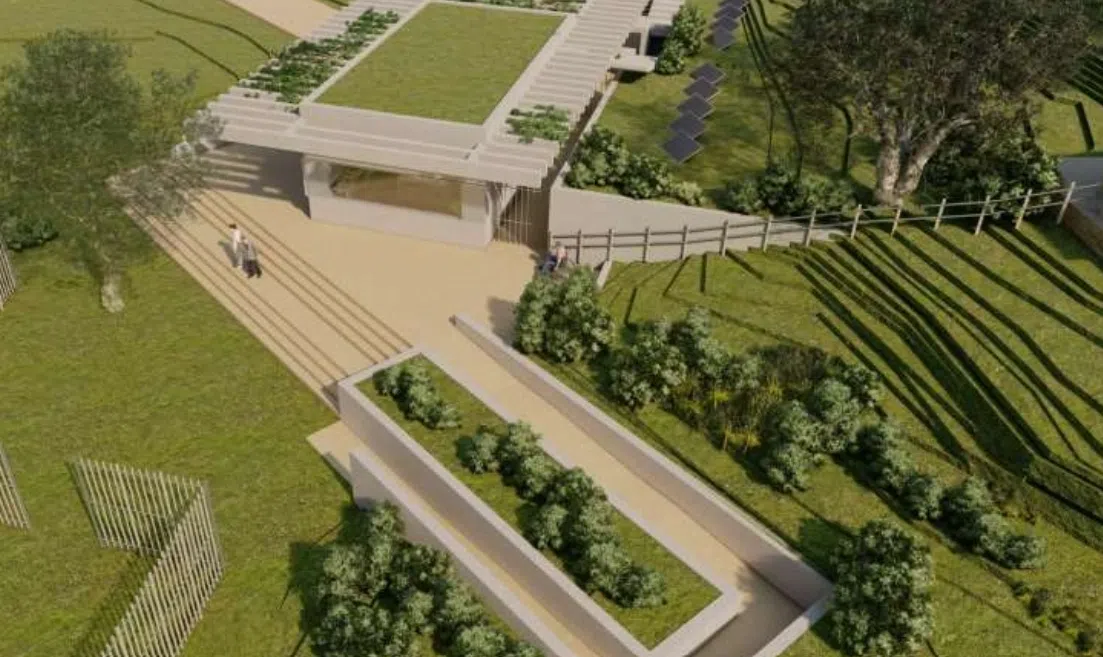 Artists' impression of the visitor upgrades to the ancient Messene site in the south west Peloponnese. 
