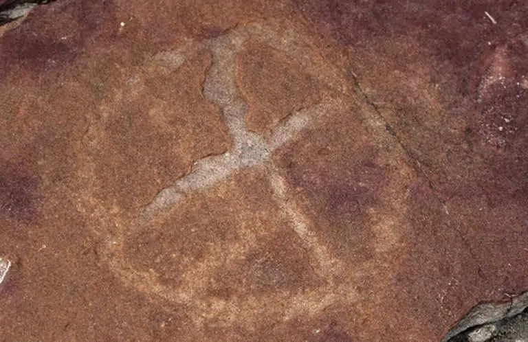 9,000-Year-Old Rock Art Discovered Among Dinosaur Footprints