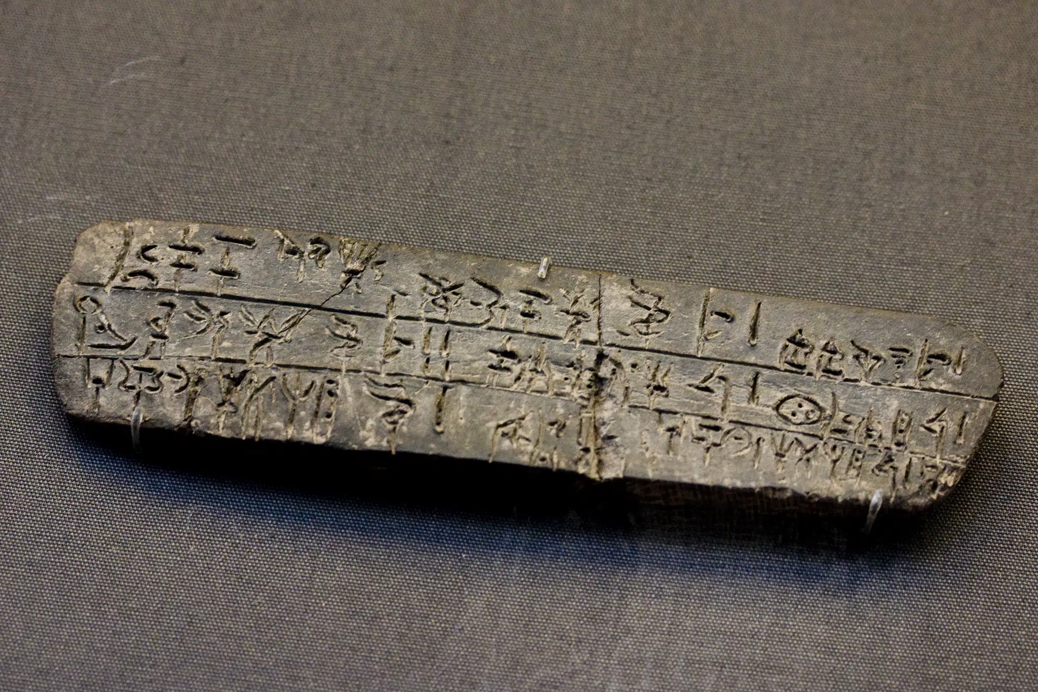 Clay Tablet inscribed with Linear B script. 