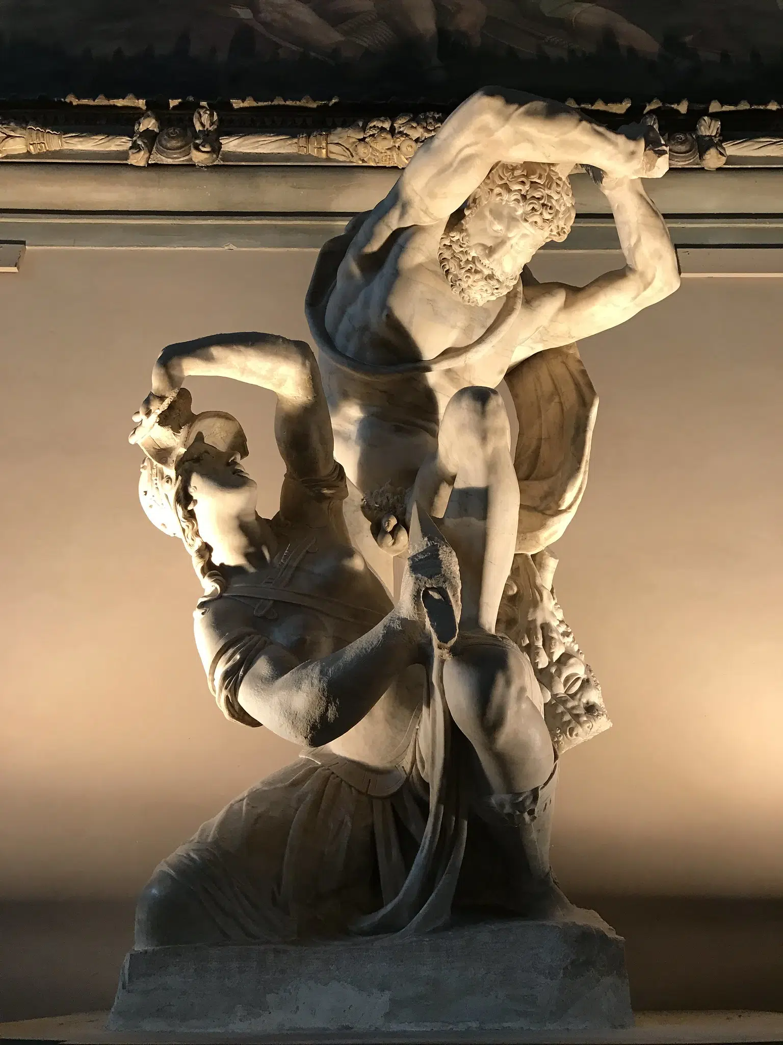 Hercules and the Amazon Queen Hippolyte by Vincenzo de' Rossi, Salone dei Cinquecento, Palazzo Vecchio. 