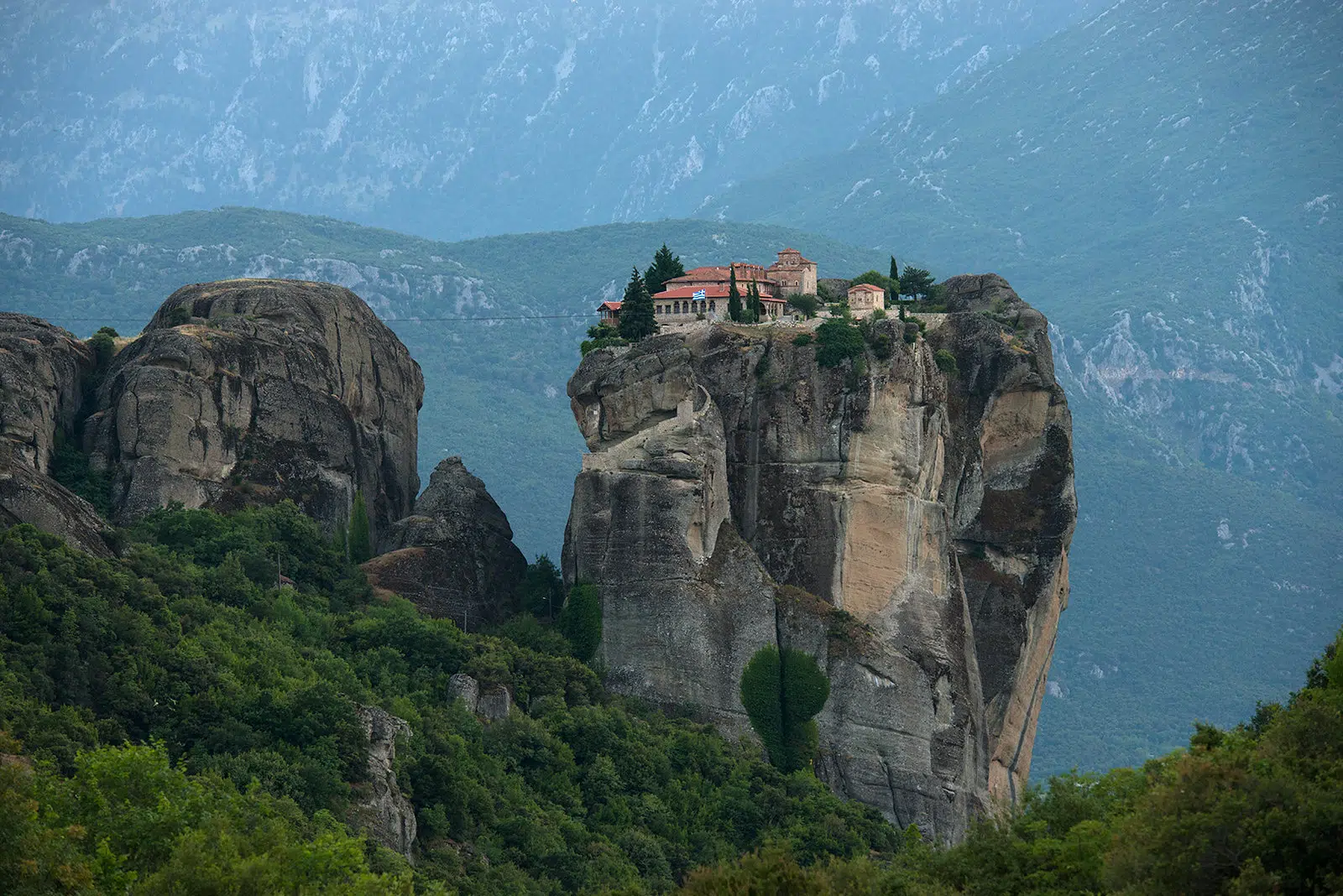 Meteora, Greece, where the 'giant skull' was discovered by two hikers. 