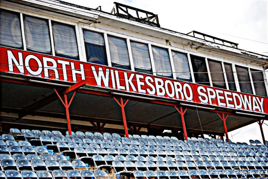 North Wilkesboro NASCAR Speedway, where officials may have found a secret moonshine store. 