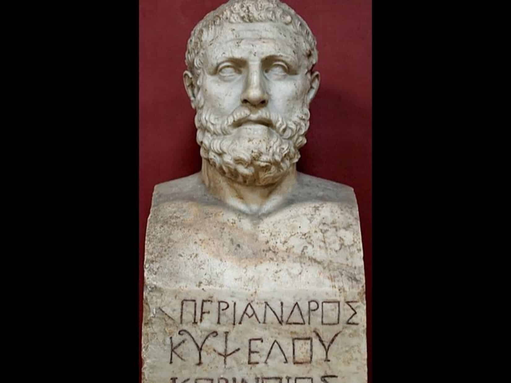 Busta periander, tyran z Korintu.