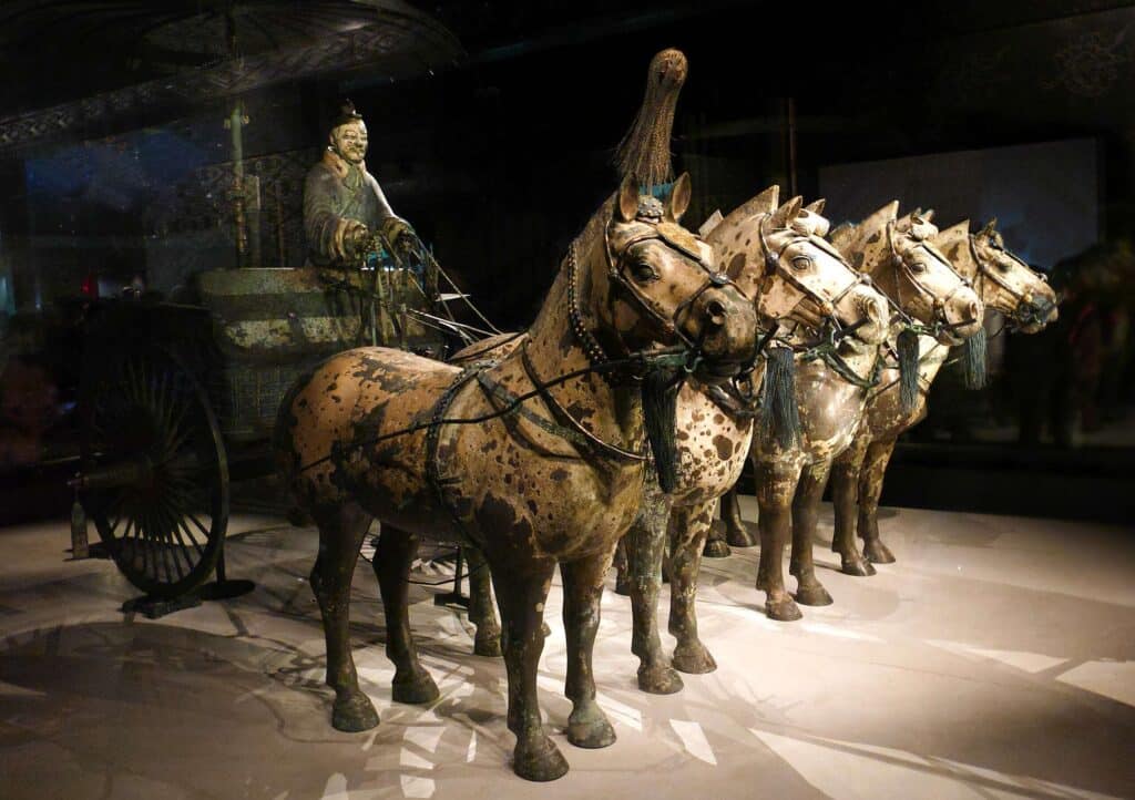 Qin Shi Huang with his horses