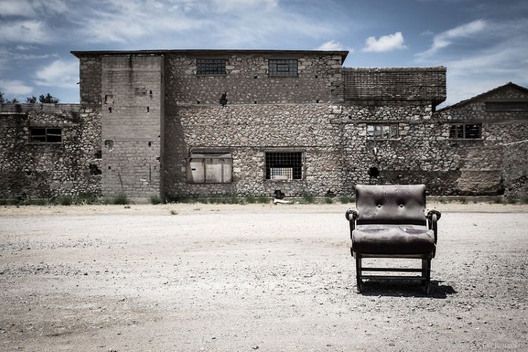 Greek industry, old factory, Greece