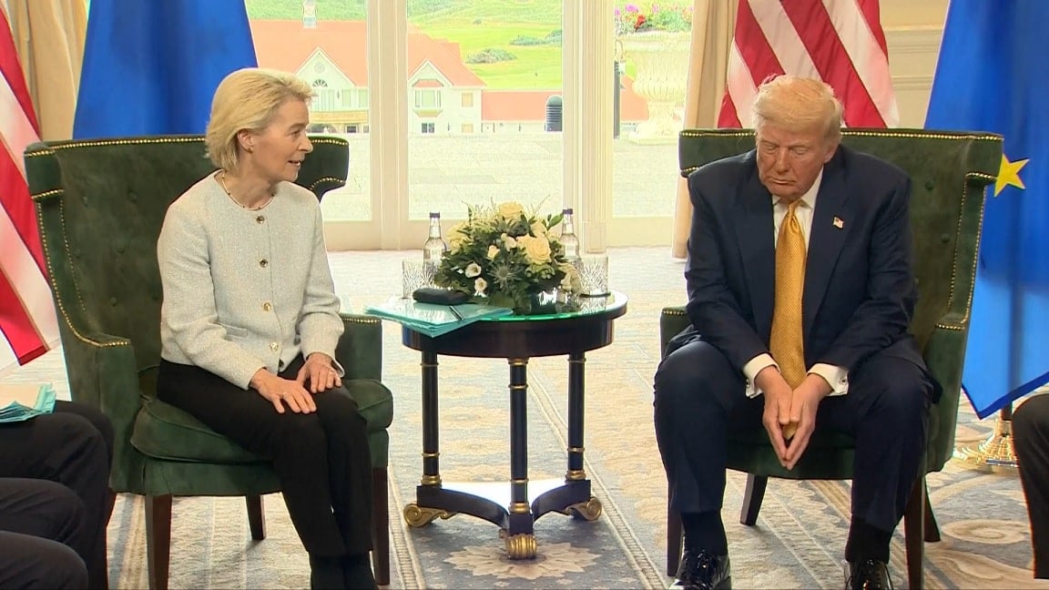 Ursula Von der Layen Donald Trump meeting.