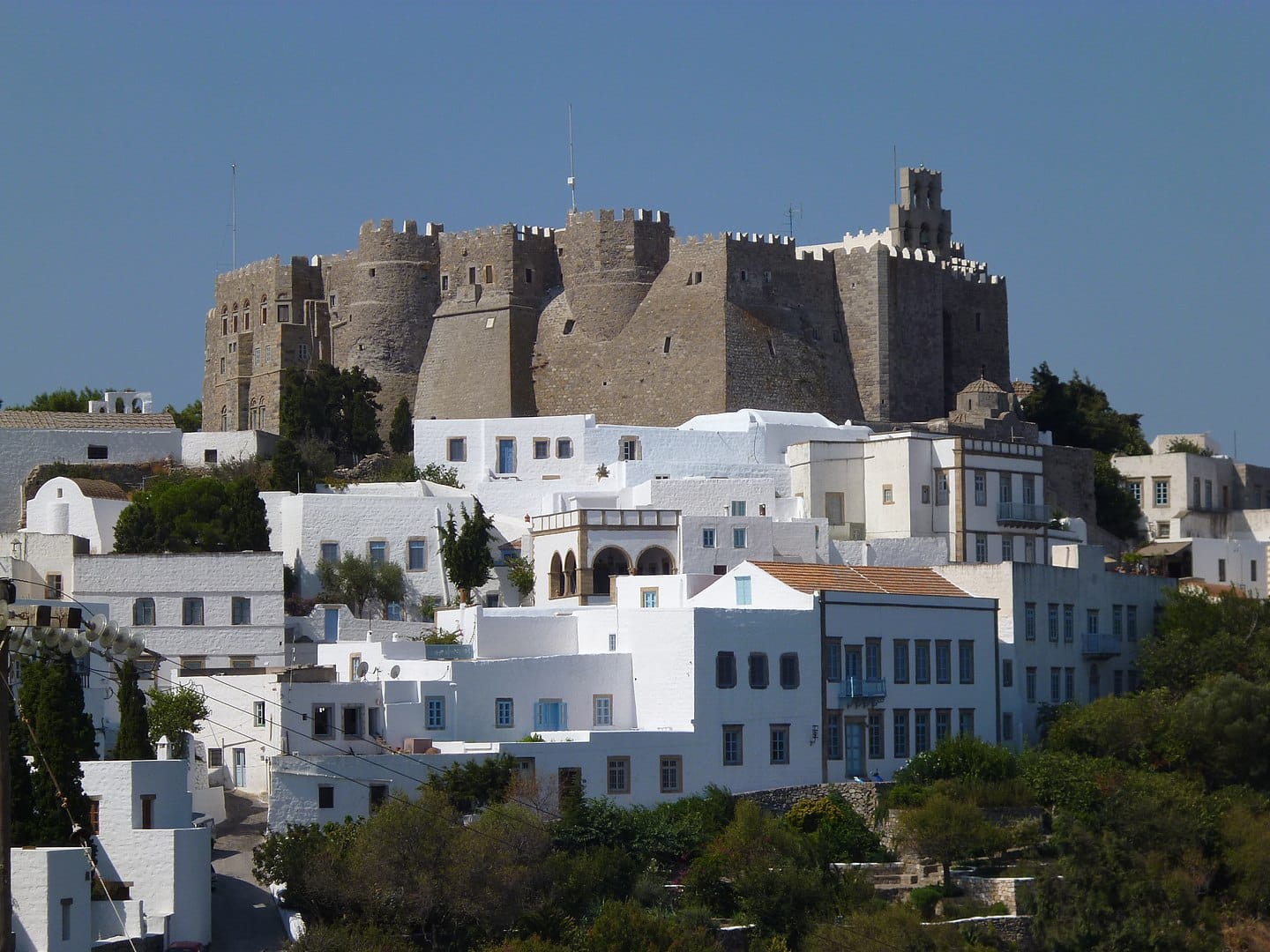 The Historic Centre (Chorá) with the Monastery of Saint-John the Theologian and the Cave of the Apocalypse on the Island of Pátmos