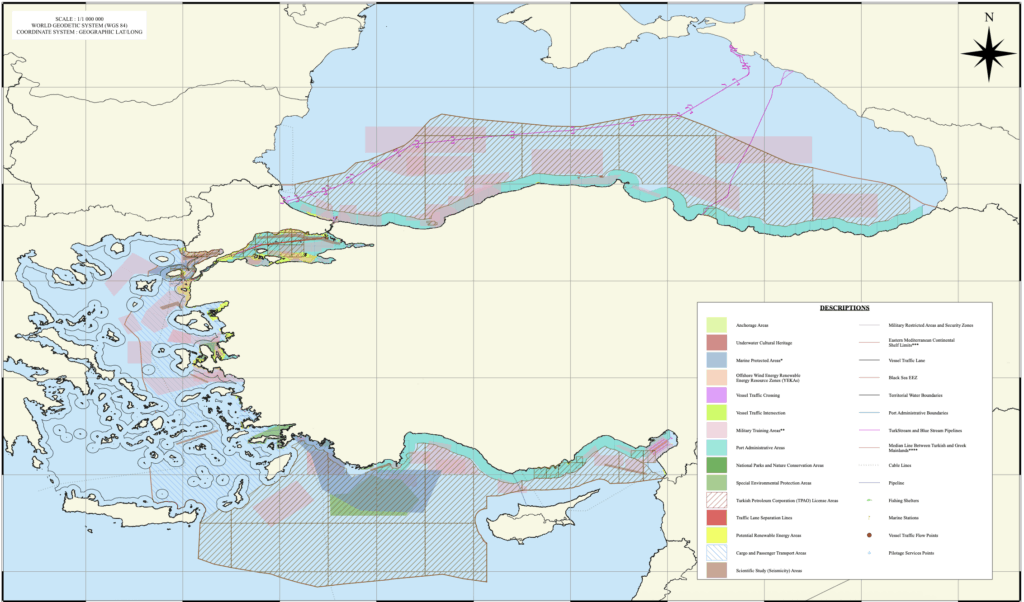 Turkey's marine parks map