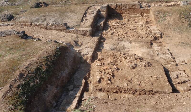 Southern part of wrestling arena at ancient Mieza, Greece, where Aristotle taught Alexander the Great