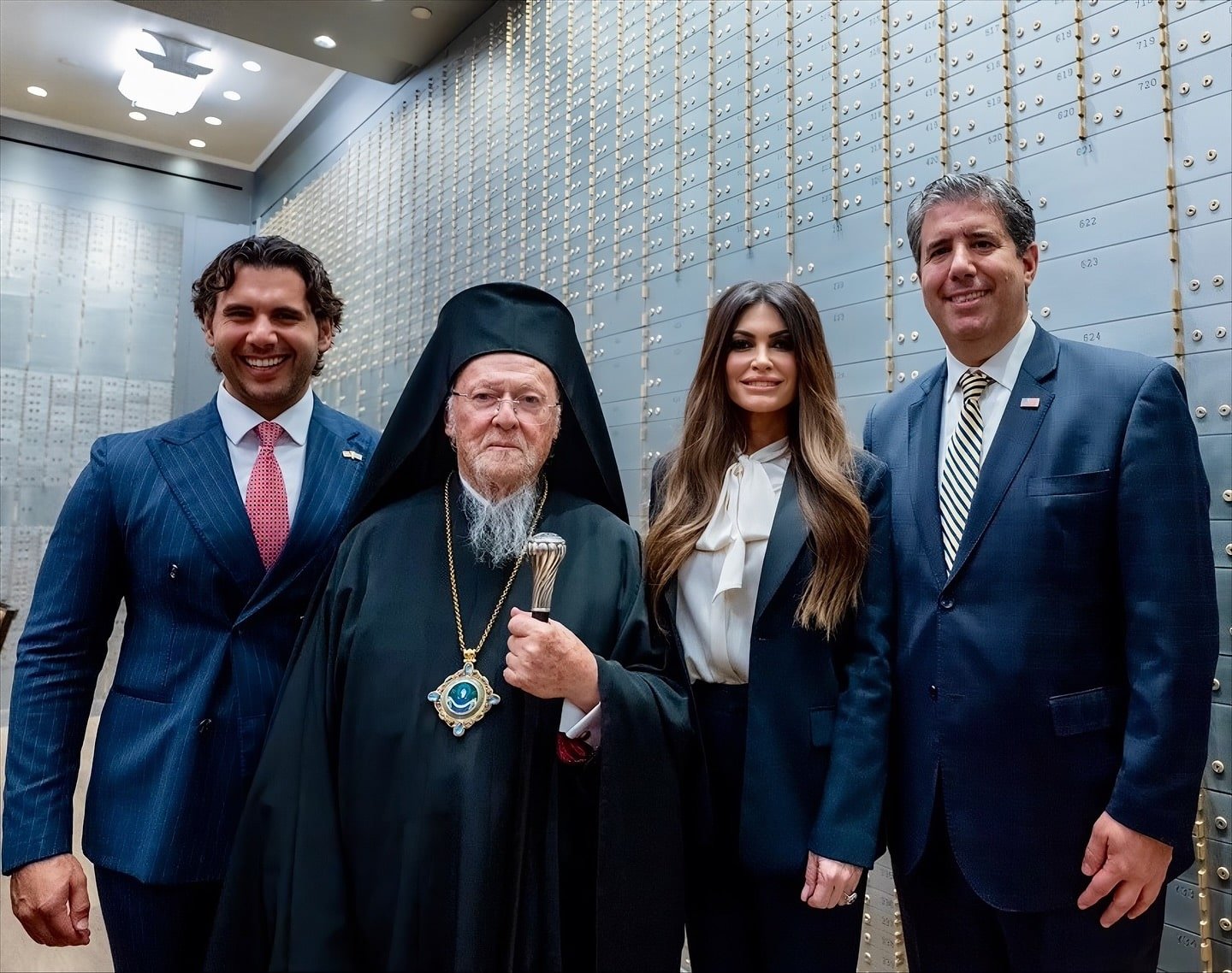 Ecumenical Patriarch Bartholomew, Kimberly Guilfoyle, Michael J. Rigas