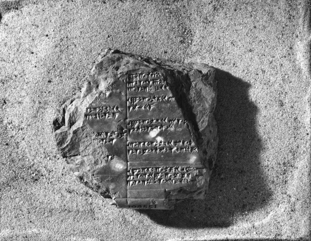 The extinct Hittite language, as seen on his clay tablet, was a part of the Indo-European family