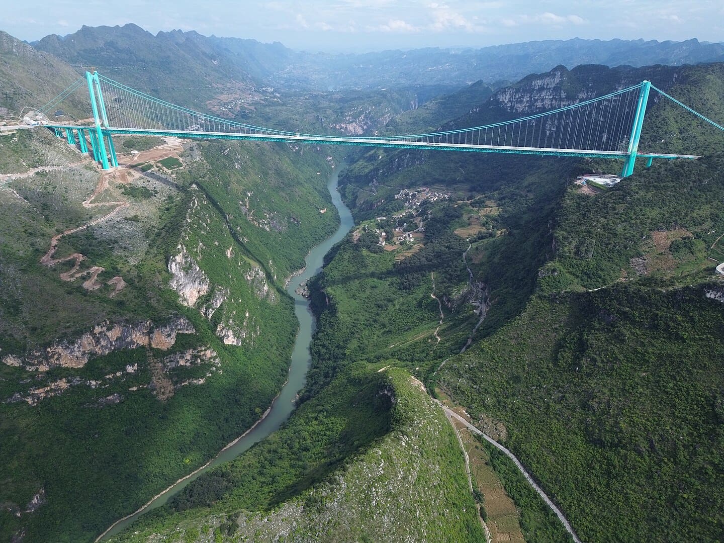 China Opens World’s Tallest Bridge, 2,051 Feet Above Beipan River