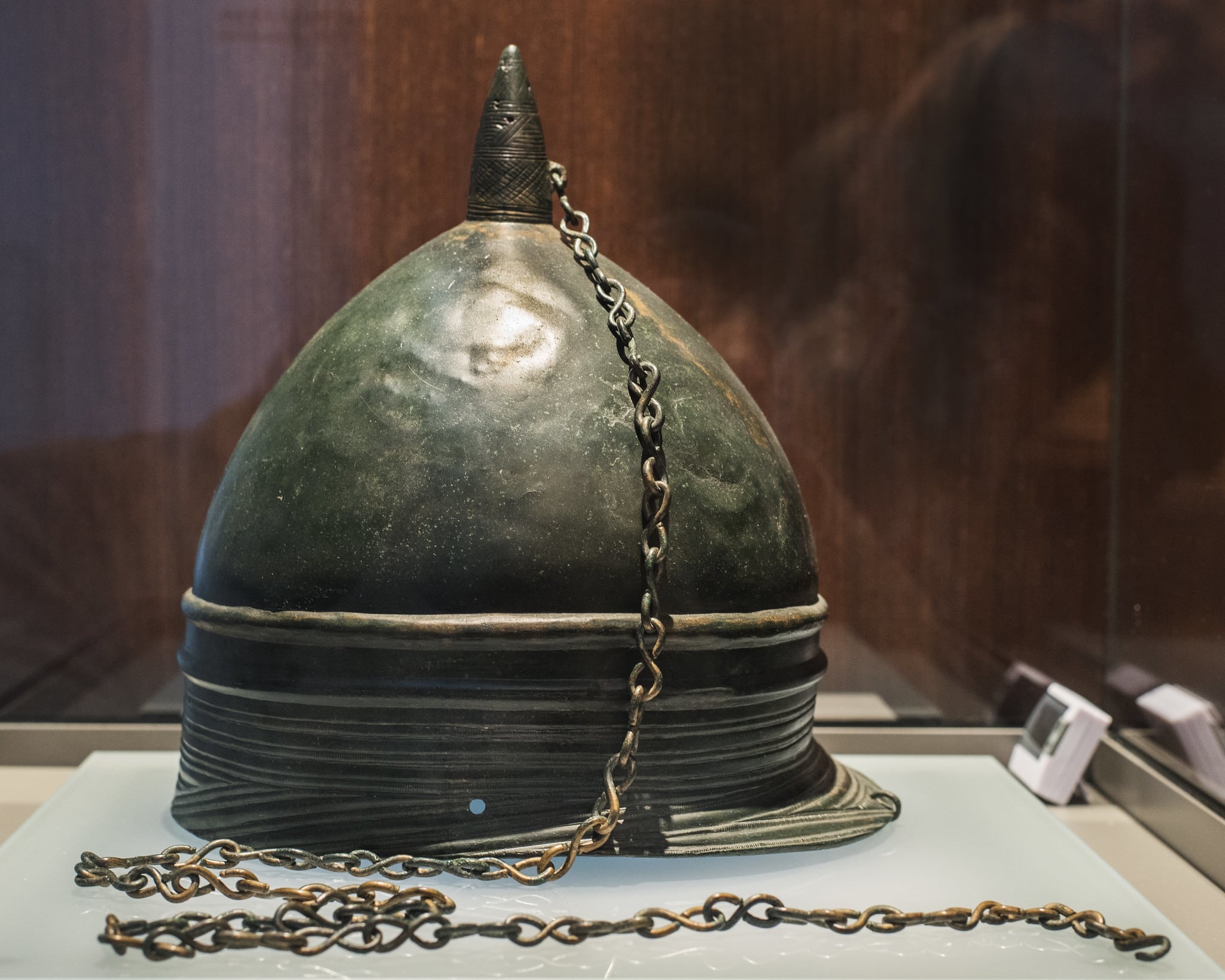 Bronze Montefortino-type helmet