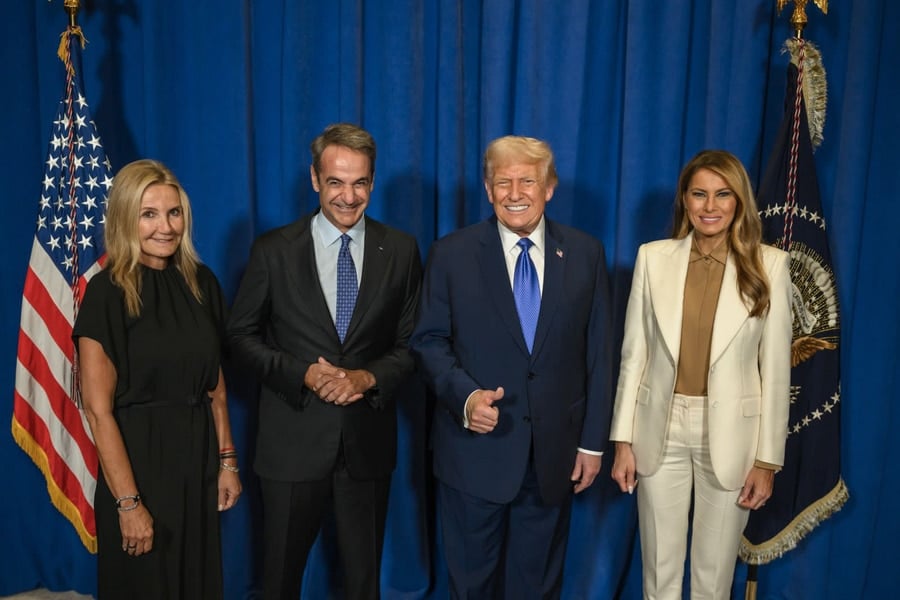 us president   Trump hellenic p.m.  Mitsotakis