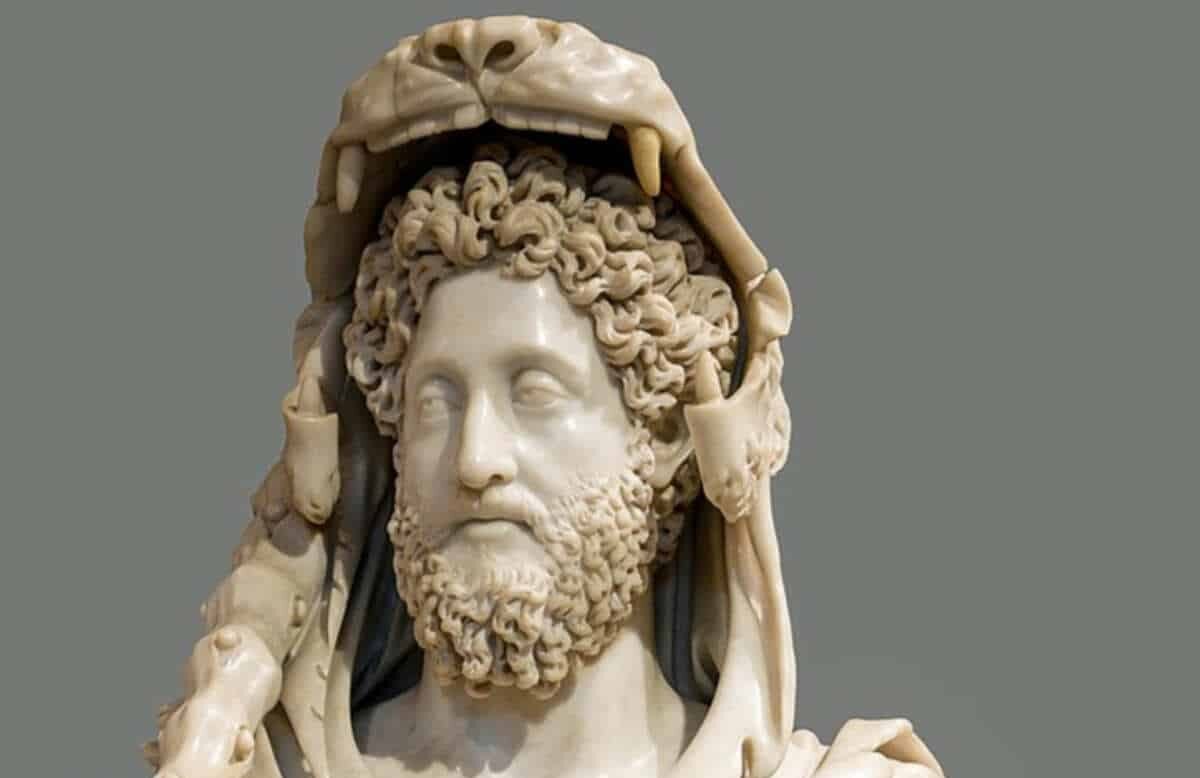 Marble statue of Roman Emperor Commodus 